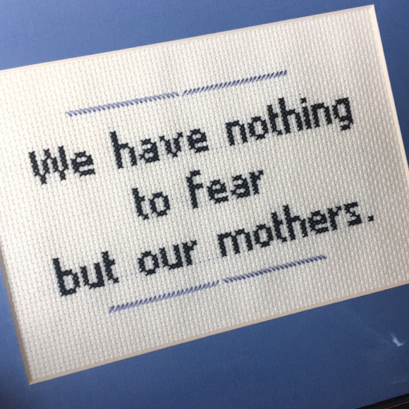 Funny framed cross-stitch. - Picture 3 of 3